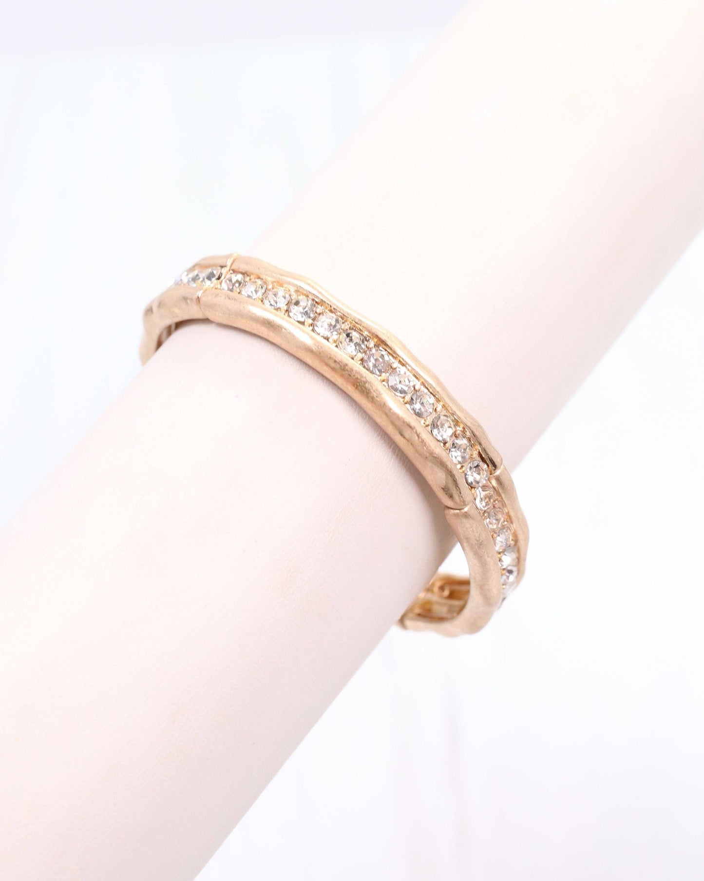 Caroline Hill - Katarina Stretch Bracelet Worn Gold