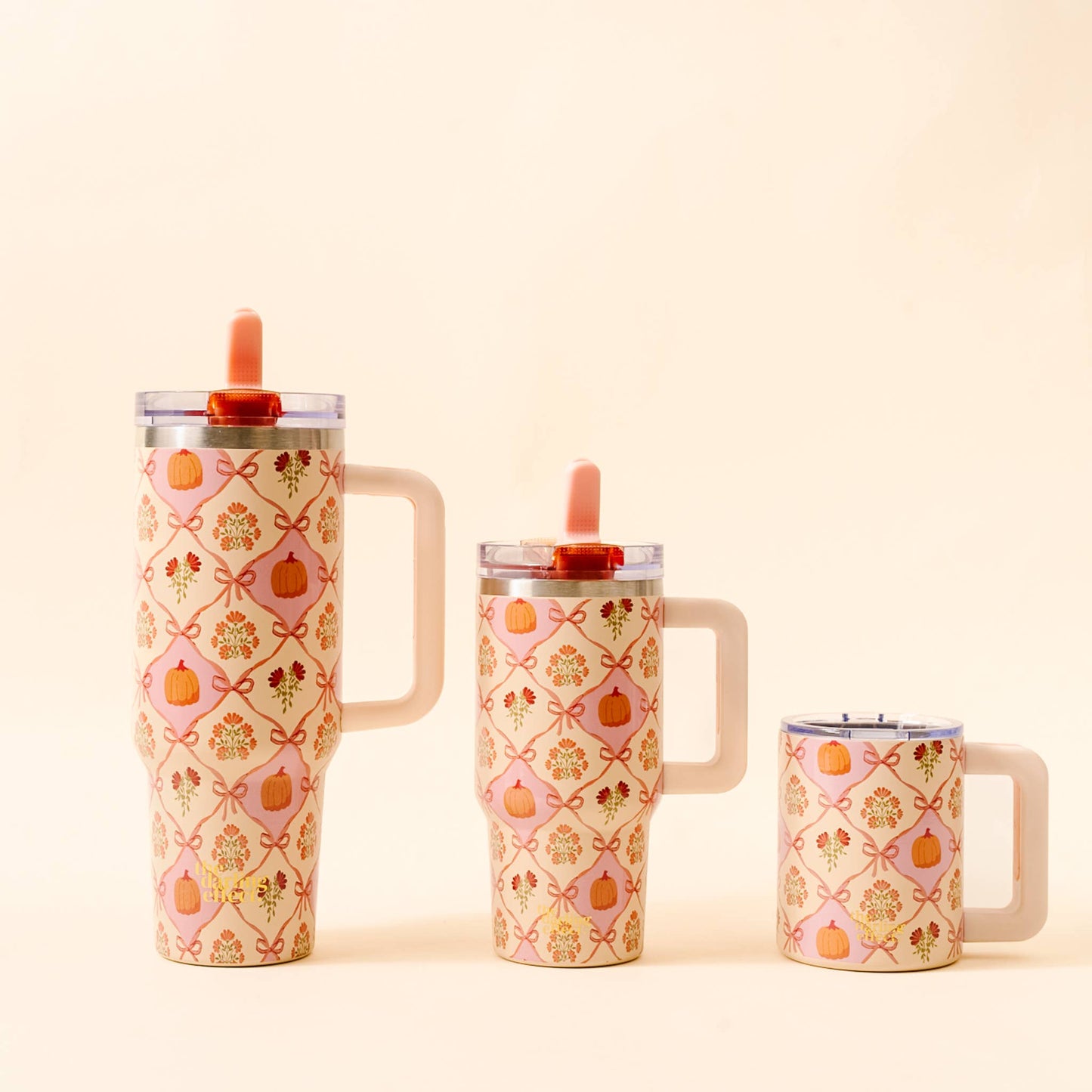 The Darling Effect - 40 oz Lifestyle Flip Straw Tumbler-Patchwork Pumpkins
