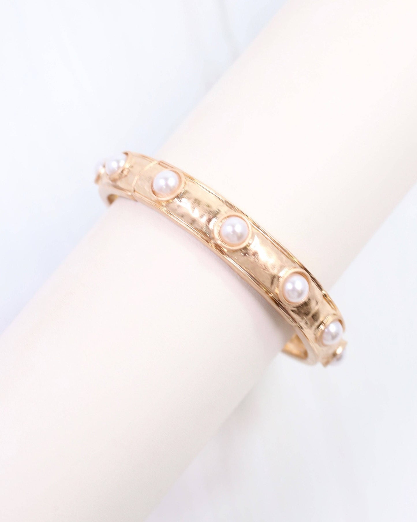 Caroline Hill - McKenna Stone Stretch Bracelet Pearl