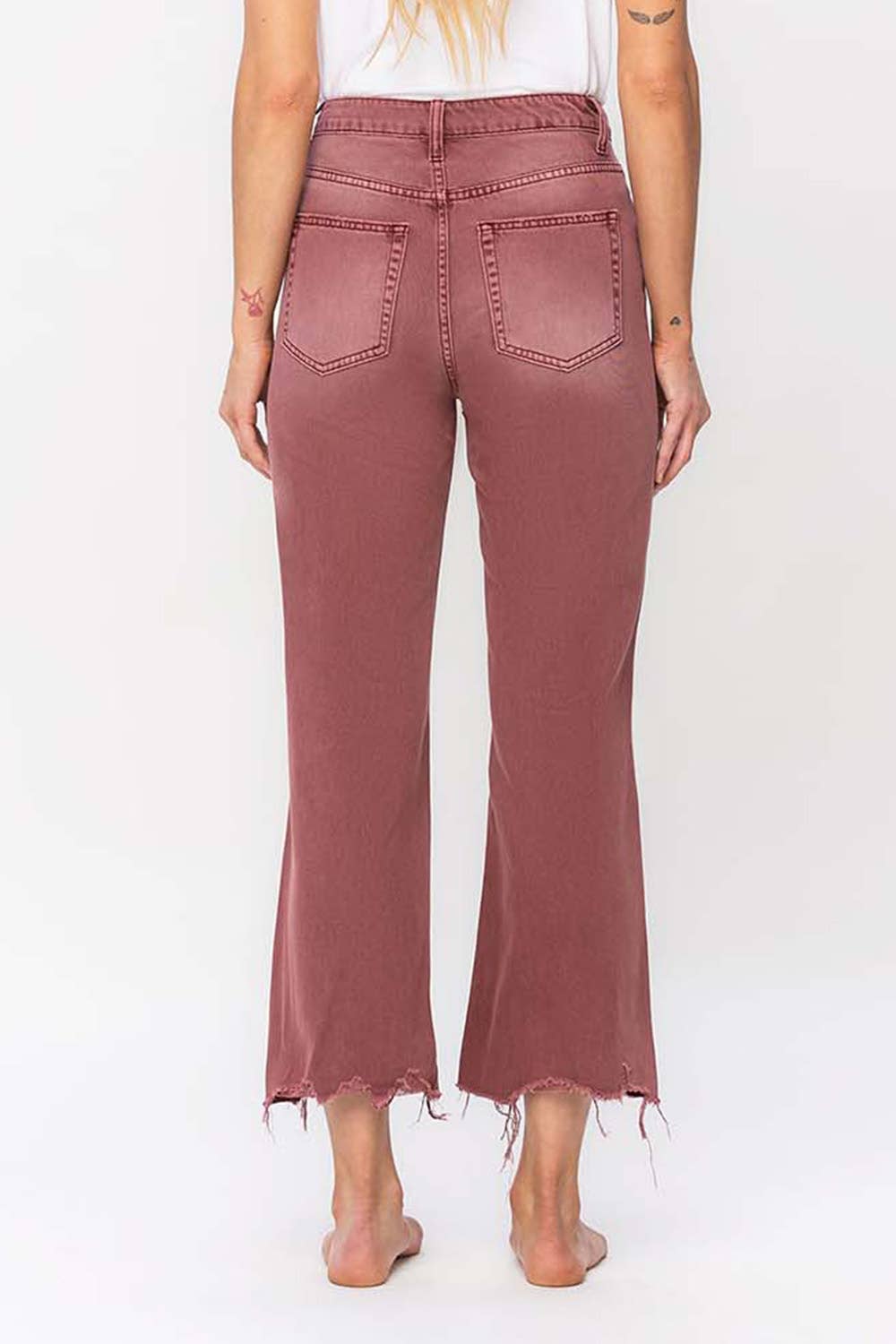 VERVET by Flying Monkey - 90S VINTAGE CROP FLARE JEAN V2736RU: RUSSET BROWN / 31